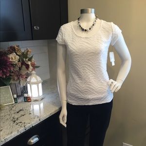 LIZ CLAIBORNE WHITE TOP Sz S